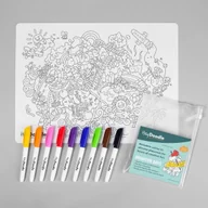 Maty edukacyjne - Duża Mata Silikonowa do Kolorowania A3 - Słoneczne Bazgrołki - miniaturka - grafika 1