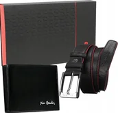 Paski - Pierre Cardin Zestaw prezentowy: skórzany portfel i pasek męski Pierre Cardin NoSize - miniaturka - grafika 1