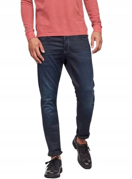 G-STAR RAW MĘSKIE SPODNIE JEANSOWE GRANATOWE BAWEŁNIANE 26/30 6EA