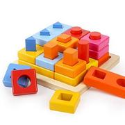 Sortery dla dzieci - Brimarex Top Bright drewniany sorter kształtów 3x3 - miniaturka - grafika 1
