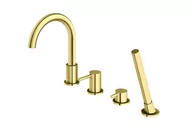 Baterie wannowe i prysznicowe - Kohlman Axel Gold bateria wannowo-prysznicowa złoty QB244AGD - miniaturka - grafika 1