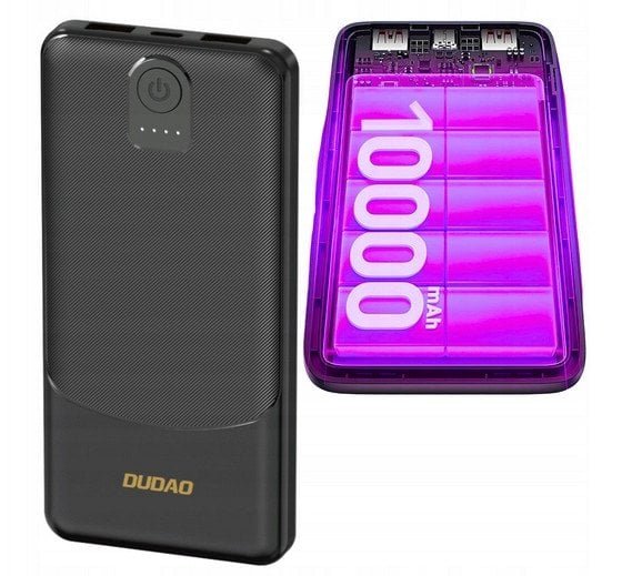 Dudao K10 10000mAh 2.4A 2 x USB-A czarny