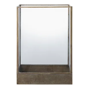 House Nordic Dekoracyjna latarnia Manali, metal/szkło, antyczna miedź - Dekoracje domu - miniaturka - grafika 1