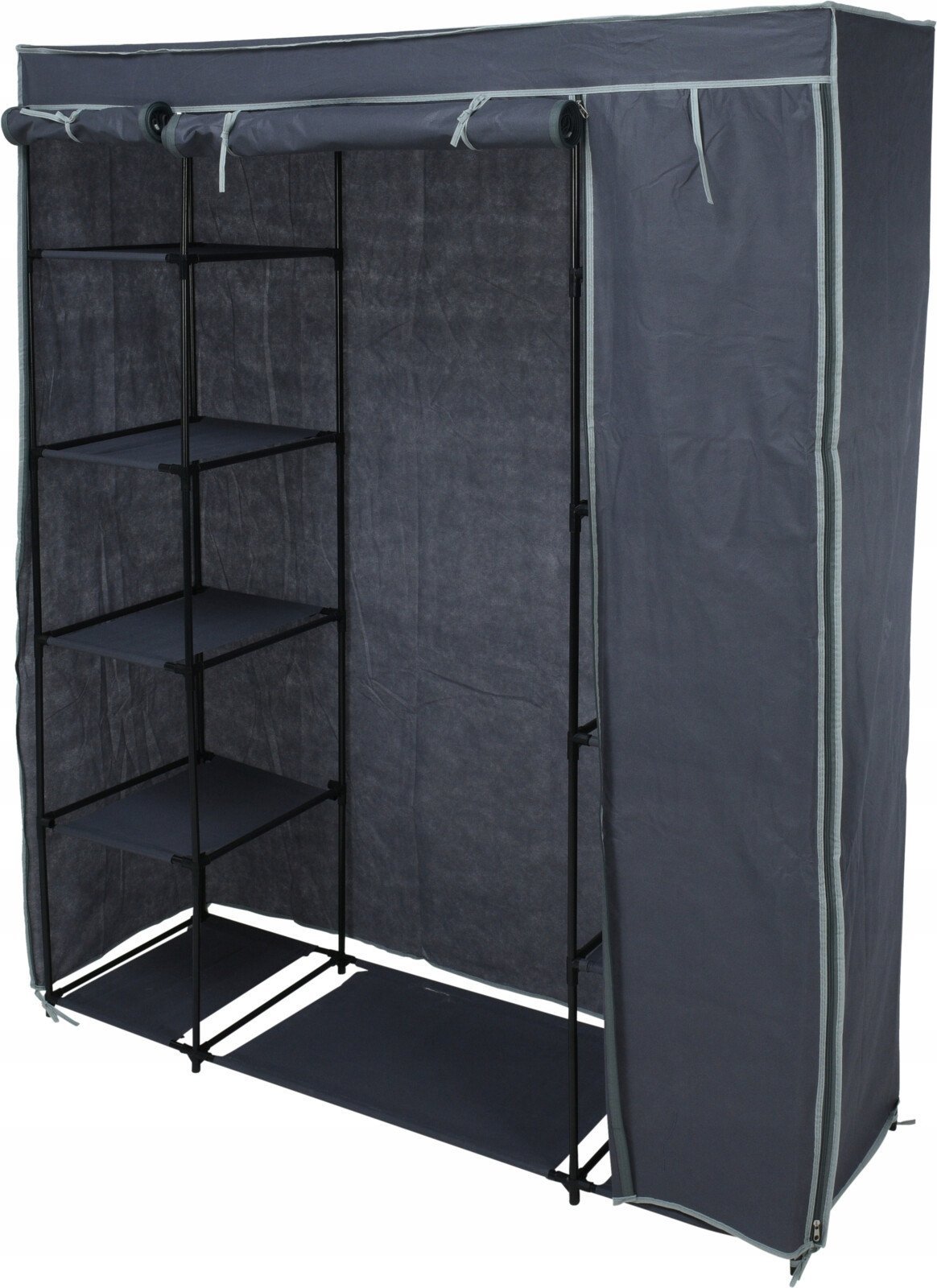 Medžiaginė spinta Storage Solutions, 141x45x167 cm, pilka