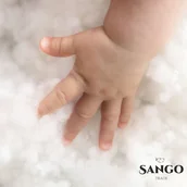 Kołdry i poduszki dla dzieci - Sango Trade Poduszka relaksacyjna LONGER - SZARE GWIAZDKI - miniaturka - grafika 1