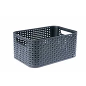 Koszyki łazienkowe - Curver Szary koszyk / pudełko "S" - miniaturka - grafika 1