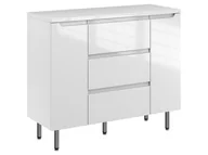 Szafki łazienkowe - Szafka Stojąca Z Blatem ETH 100 cm D - Biały Wysoki Połysk - miniaturka - grafika 1