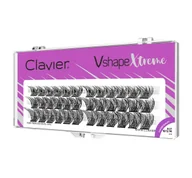 Sztuczne rzęsy i akcesoria - Clavier Vshape Xtreme kępki rzęs 10/12/14mm - miniaturka - grafika 1