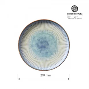 Fine Dine TALERZ Z WYSOKIM RANTEM GALAXY 21 cm PORCELANA EARTH COLOURS NIEBIESKI - Talerze - miniaturka - grafika 3