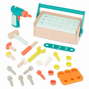 B.Toys Drewniany Zestaw Skrzynka Małego Majsterkowicza - Zabawy w naśladowanie dorosłych - miniaturka - grafika 1