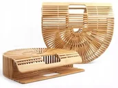 Torby i wózki na zakupy - Torebka koszyk bambusowy - miniaturka - grafika 1