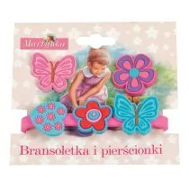 Akcesoria i dodatki do ubrań dla dzieci - Martynka Bransoletka i pierścionki 3 z różowym motylem) - grafika 1