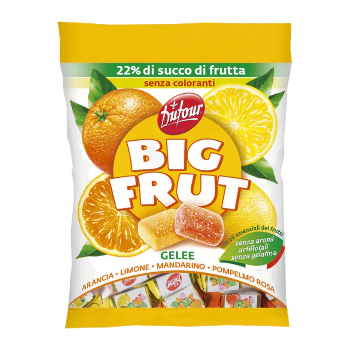 NOVI ŻELKI OWOCOWE GALARETKI Big Frut Mix Cytrusy Wegańskie 150g