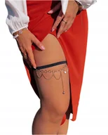 Bransoletki - Bransoletka na UDO nogę PODWIĄZKA opaska PERŁA stal chirurgiczna 316L - miniaturka - grafika 1