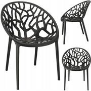 Fotele i krzesła ogrodowe - KRZESŁO ogrodowe na taras do kuchni jadalni NOWOCZESNE plastikowe - miniaturka - grafika 1