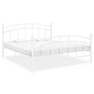 Łóżka - vidaXL Lumarko Rama łóżka, biała, metalowa, 200 x 200 cm 324986 - miniaturka - grafika 1