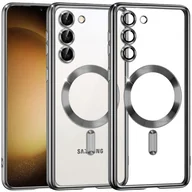 Etui i futerały do telefonów - Etui Supero magnetyczne tpuplating do Galaxy S23 plus, przezroczysto-szare - miniaturka - grafika 1