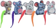 Zabawki dla kotów - Zestaw myszek, dla kota, płaskie, poliester, 7, 5 cm, z kocimiętką - miniaturka - grafika 1
