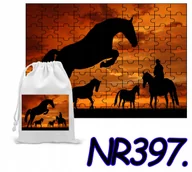 Puzzle - PUZZLE 70 EL. UKŁADANKA DLA DZIECI KONIE KUCYKI + WORECZEK Z NADRUKIEM - miniaturka - grafika 1