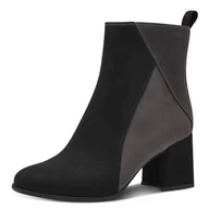 Kozaki damskie - Marco Tozzi Damskie botki Zip+Slip 2-25385-43 modne kozaki, Black Comb, 36 EU, czarny Comb, 36 EU - miniaturka - grafika 1