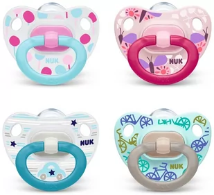 NUK Smoczek ortodontyczny Classic 0-6m) silikon Happy Days rowery - Smoczki uspokajające - miniaturka - grafika 1