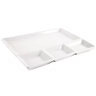 Miski i półmiski - Talerz porcelanowy dzielony do serwowania taca - miniaturka - grafika 1