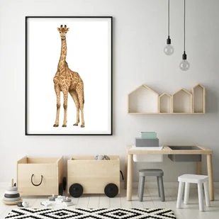Plakat dla dzieci safari żyrafa - Wyposażenie pokoiku dziecięcego - miniaturka - grafika 1