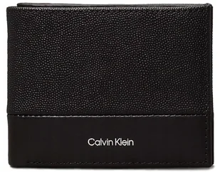 Calvin Klein skórzany portfel męski poziomy czarny na karty i monety RFiD - Portfele - miniaturka - grafika 1