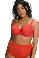 Biustonosze - Ulla Popken damski biustonosz z fiszbinami, koronka, miękkie miseczki, z recyklingu, czepek C - D 809408, Karmin, 110D - miniaturka - grafika 1