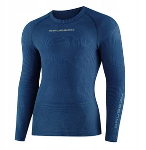 LS1595M Koszulka męska 3D PRO z długim rękawem ciemnoniebieski XL - Koszulki męskie - miniaturka - grafika 1