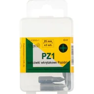 Bity - Końcówka krzyżowa PZ1 x 25 mm, zestaw: 3 sztuki Condor - miniaturka - grafika 1