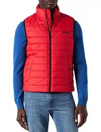 Garnitury - HUGO Męska kamizelka pikowana Bentino2221 wodoodporna z kontrastowym logo, Open Pink693, M - miniaturka - grafika 1