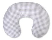 Poduszki do karmienia - Poduszka rogal do karmienia fasolka rozbieralna - Kratka szara - miniaturka - grafika 1