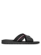 Klapki i japonki męskie - Tommy Hilfiger Klapki FM0FM05415 Czarny - miniaturka - grafika 1