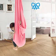 Czapki dla dzieci - HUŚTAWKA DLA DZIECI HAMAK CHUSTA SENSORYCZNA JOGA 280x150cm - miniaturka - grafika 1