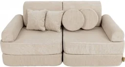 Pocket Sofa Plus Slimcord Ecru - MeowBaby - Fotele i pufy dla dzieci - miniaturka - grafika 1