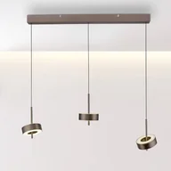 Lampy sufitowe - Q-Smart-Home Paul Neuhaus Smart LED lampa wisząca Q-Rotate ciemnobrązowa 3-punktowa - miniaturka - grafika 1