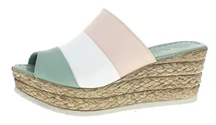 Andrea Conti klapki damskie, Mięta pieprzowa, biała róża, 40 - Klapki i japonki damskie - miniaturka - grafika 1