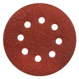 Tarcza ścierna z otworami na rzep TS38R brązowa Ø125 mm 8 otworów elektrokorund P40 5 sztuk Küssner - Materiały ścierne - miniaturka - grafika 1