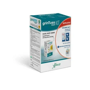 ABOCA POLSKA SP. Z O.O. Aboca GrinTuss Adult Kaszel suchy i mokry syrop 210 g + Aboca Golamir 2ACT 8 tabletek do ssania [ZESTAW] 9103325 - Przeziębienie i grypa - miniaturka - grafika 1