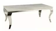 Ławy i stoliki kawowe - Ława glamour PRINCE A CERAMIC BIAŁY CALACATTA/CHROM 120X60 - miniaturka - grafika 1