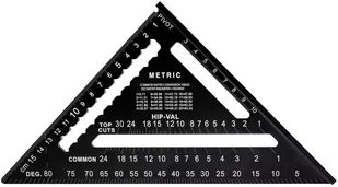 Kątownik stolarski z podstawą, 175mm aluminiowy PRO - Inne urządzenia pomiarowe - miniaturka - grafika 1