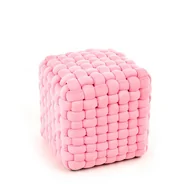 Pufy i podnóżki - Pufa Rubik Jasny Różowy Halmar - miniaturka - grafika 1
