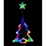 Ozdoby bożonarodzeniowe - Choinka ozdoba okienna 11 LED na baterie z przyssawką BULINEX - miniaturka - grafika 1