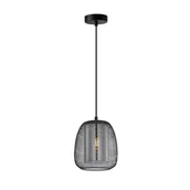 Lampy sufitowe - Unikalna, czarna lampa wisząca PND-28612-BK-SG z serii AMIRIA  - miniaturka - grafika 1