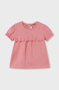 Bluzki dla dziewczynek - Mayoral bluzka niemowlęca kolor różowy gładka - miniaturka - grafika 1
