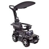 Pojazdy elektryczne dla dzieci - Super-Toys JEŹDZIK PCHACZ ODPYCHACZ POJAZD NA AKUMULATOR JEEP RUBICON MIĘKKIE KOŁA DASZEK DŹWIĘKI/DKP03HV DK-P03HV-PLASTIK-CZARNY - miniaturka - grafika 1