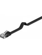 Patchcordy - Kabel Lan Patchcord Cat 6 U/utp Płaski czarny 15m - miniaturka - grafika 1