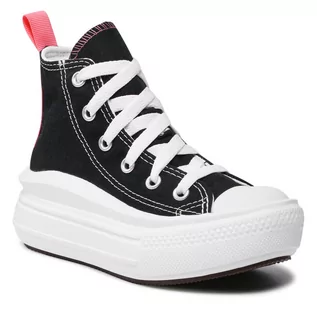 Buty dla dziewczynek - Trampki Converse Ctas Move Hi 371527C Black/Pink Salt/White - grafika 1