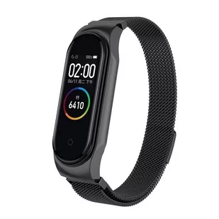 Tech-Protect MiLANese Opaska Pasek Bransoleta Band XIAOMI Mi Band 5 / 6 Black - Akcesoria do smartwatchy - miniaturka - grafika 1